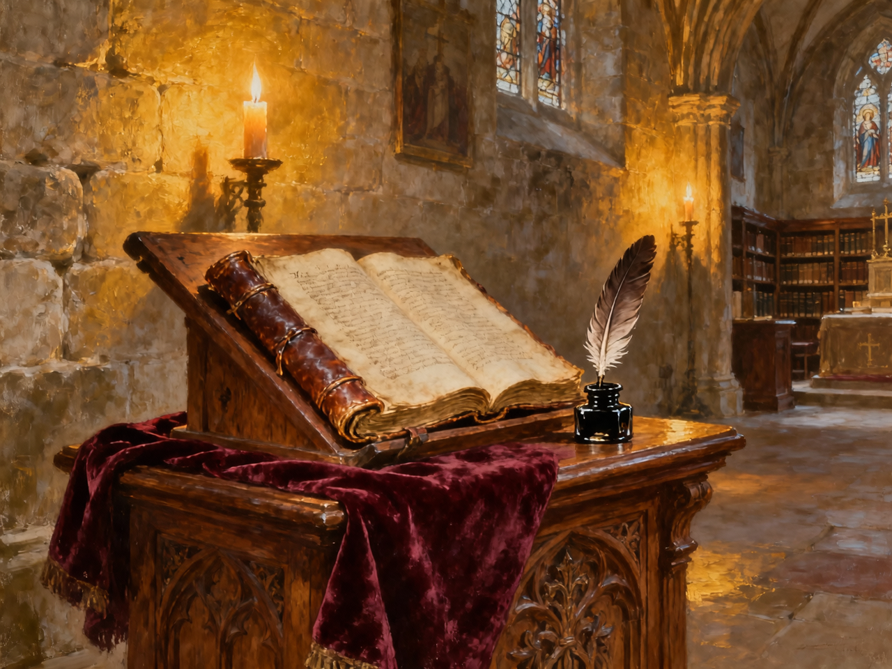 Exposição Escolástica do Sedevacantismo - manuscrito medieval