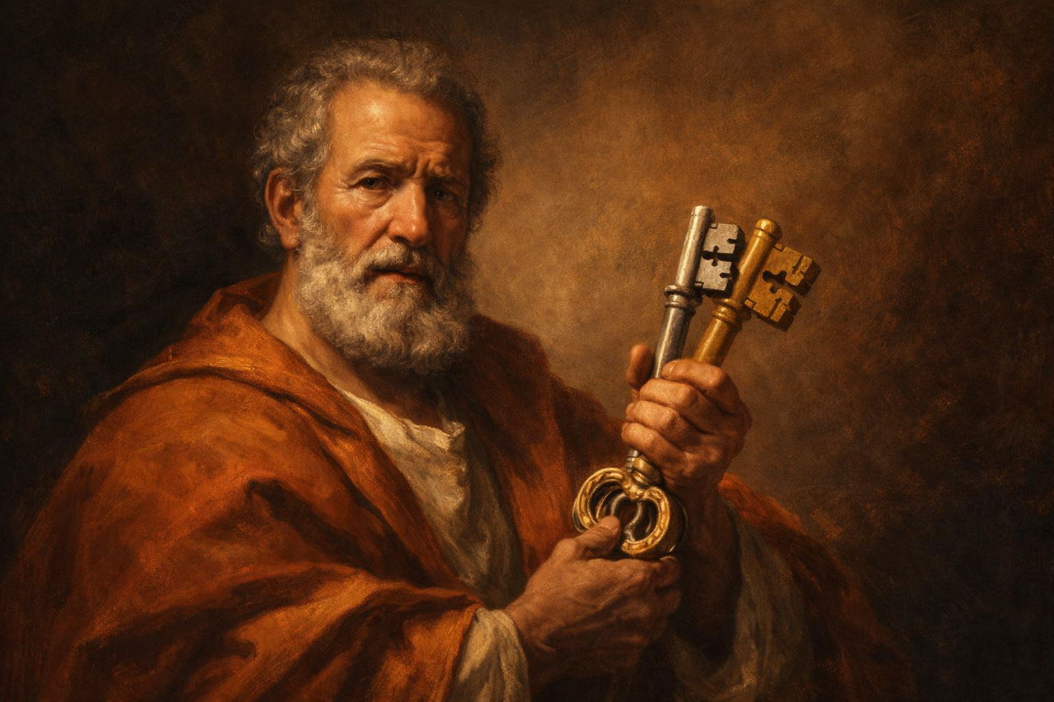 São Pedro, primeiro Papa, com as chaves do Reino